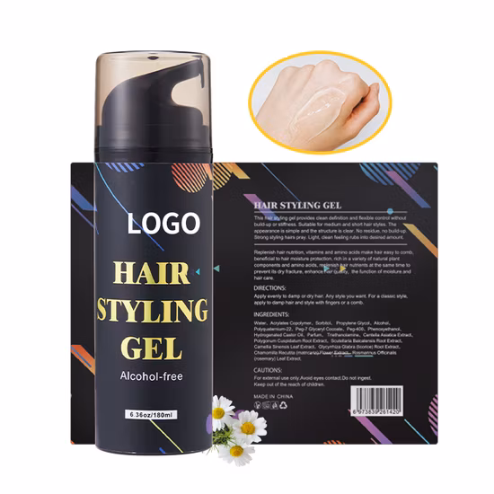Gel coiffant pour cheveux bouclés, fabricant de produits, bord hydratant pour homme, tenue supplémentaire