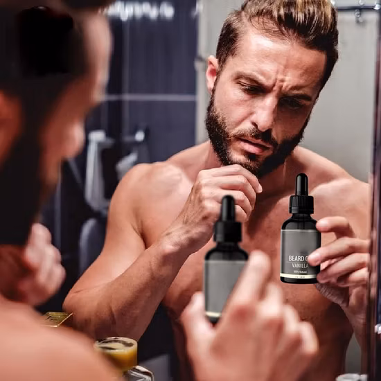 Huiles d'argan et de jojoba OEM de marque privée, huile de barbe pour hommes, toilettage, moustache, traitement d'entretien, huile de barbe