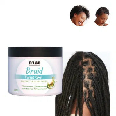 Extensions de tresses de bord OEM à faible MOQ pour gel de tresse de cheveux naturels africains détendus