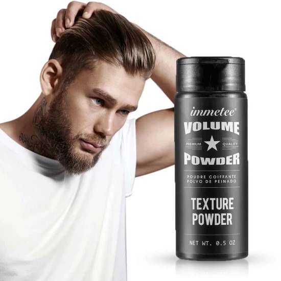 Produit de coiffure pour barbiers, poudre de Texture volumisante mate pour cheveux instantanés pour hommes